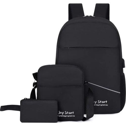 2020 Mens Backpack To Travel A Three-Piece Backpack 15.6 -Inch Notebook Computer USB Backpack Rucksacks Korea Pack Ms Backpack