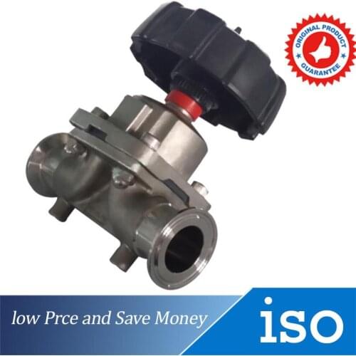 3PCS DN10 Clamp Manual Diaphragm Valve