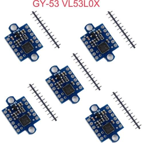 5Pcs GY-53 VL53L0X Laser Sensor Breakout Module for Arduino IOF Infrared IR Distance Module Serial PWM IIC VL53L0X+STM32