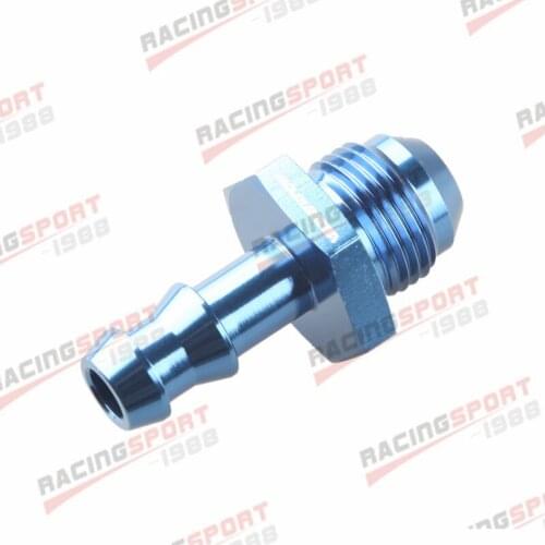 -8AN AN8 To 10mm Barb Fitting Fuel Line Aluminum Alloy Straight Blue