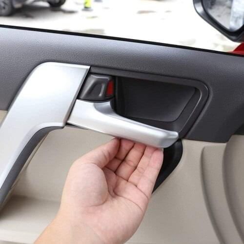 ABS Chrome Plastic Interior Door Handle Bowl Trims Strip Car Accessories For Toyota Land Cruiser Prado LC150 2010 -- 2018