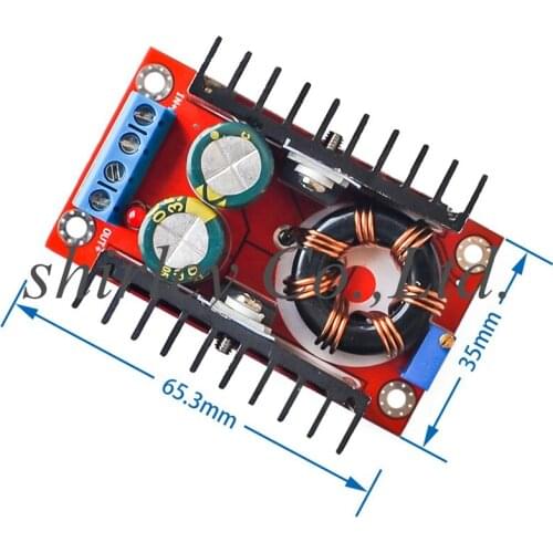 Free shipping 2pcs 150W Boost Converter DC-DC 10-32V to 12-35V Step Up Voltage Charger Module Connector