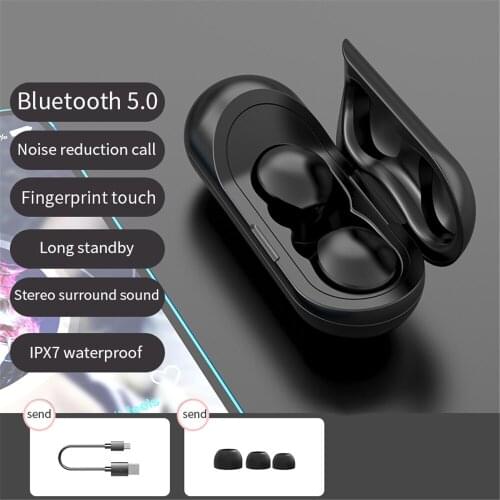 Mini TWS Earphones Wireless V5.0 Bluetooth 3D Stereo Headphones Lightweight Comfortable Headsets HD Call For iOS/Android