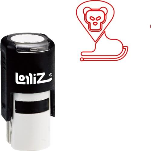 LolliZ Biomorphic Animal Symbol Series Design #90 Self-Inking Rubber Stamp