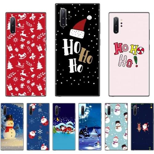 Snowman Christmas happy New Year Phone Case For Samsung Galaxy S8 S9 S10 Plus S10E Note 3 4 5 6 7 8 9 10 Pro Lite cover