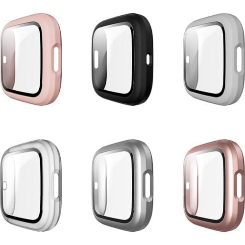 9H Tempered Glass Case for Fitbit Versa 2 Screen Protector Protect Bumper Cover