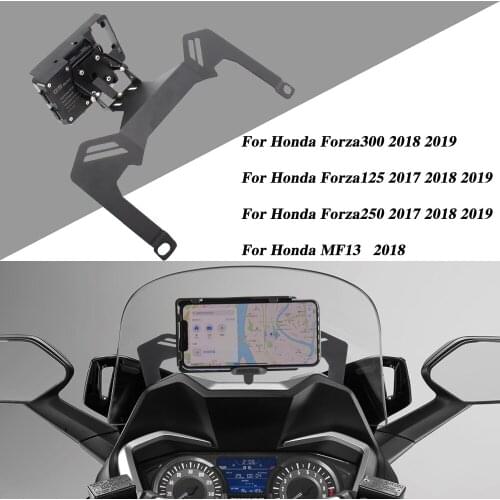 For HONDA FORZA 125 250 300 Navigation Phone Mount Bracket FORZA125 FORZA250 FORZA300 2017-2020 CNC aluminum smartphone holder