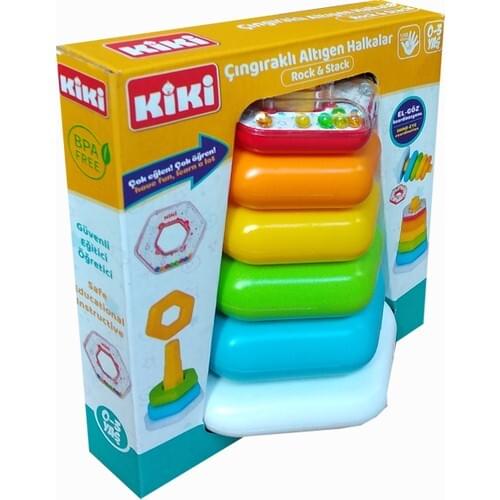 Kiki Color Hexagonal Rings Baby Toy Educational Toy