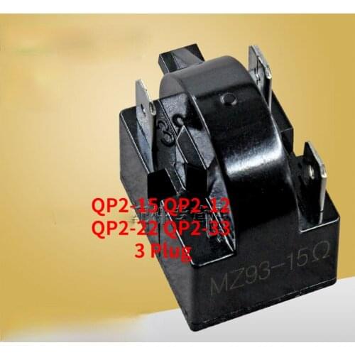 2 pcs new for Refrigerator fittings freezer PTC starter thermal protector relay QP2-15 QP2-12 QP2-22 QP2-33 3 Plug
