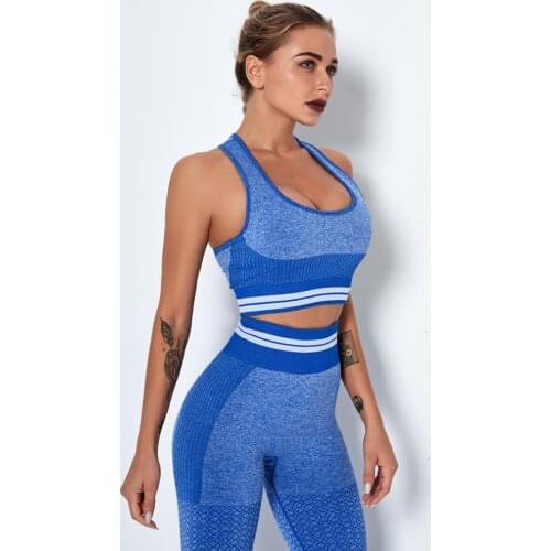 Patchwork Seamless Yoga Fitness Set Women Sportswear Tank Bra And Leggings Shorts Workout Clothes Gym Clothing 2 Piece Tracksuit