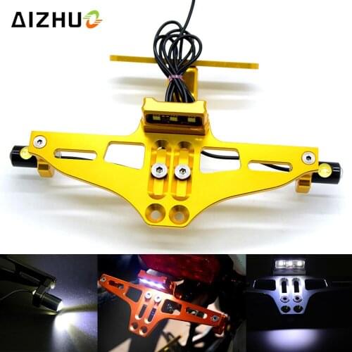 Motorcycle Mount Bracket Number Plate Frame Holder With Light For YAMAHA TMAX 530 500 Tmax500 XP530 2008 2009 2010 2013 14 2015
