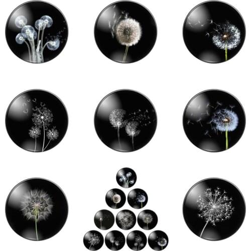 Fly Beautiful Dandelion Propagation of Life Force 12mm/20mm/25mm/30mm Round Photo Glass Cabochon Demo Flat Back Making Findings