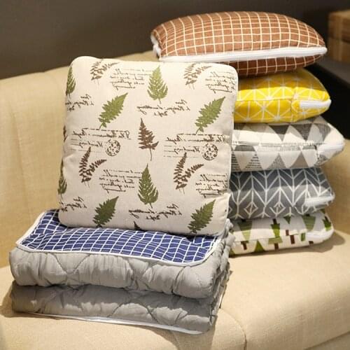 Summer Bedding Pillow Quilt Dual Purpose Nap Air Conditioner Blanket On The Bed Cartoon Blankets For Beds Home Textile