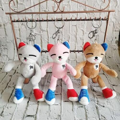 Cute new 20cm plush happy cat Favorite Naughty doll Keychain Bag decoration soft good quality christmas festival gift friend