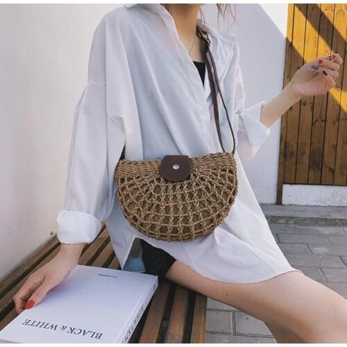 Seaside beach vacation bag fashion rattan bag cosmetic bag