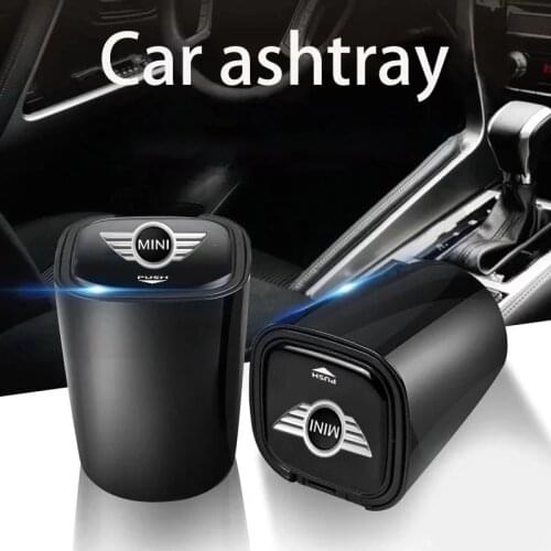 High-Grade Car Ashtray With Led Lights With Logo Creative For BMW MINI Cooper R56 R55 R60 R61 MINI F54 F55 F56 F57 F60 Car
