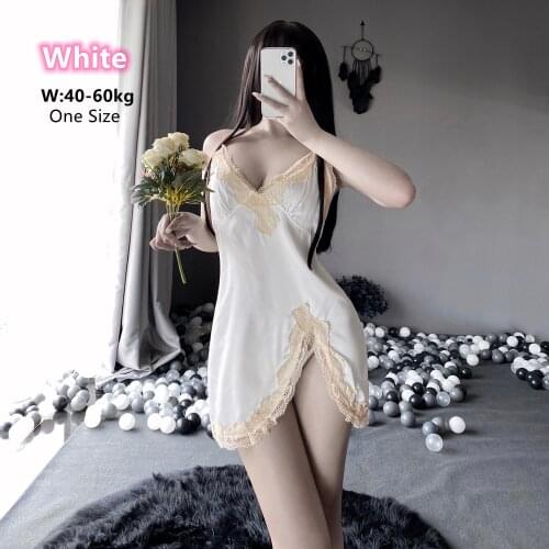 5 Colour Sexy Lace Lingerie Casual V-neck Sleepwear of Erotic Sling Dress with Deep V Nightwear for Women Home Nightdress
