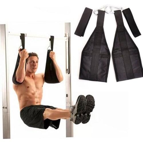 Home Fitness AB Sling Straps Abdominal Carver Hanging Belt Chin Up Sit Up Bar Pullup Heavy Duty Muscle Training support belt