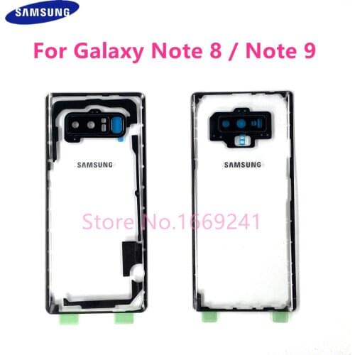 Transparent Back Glass For Samsung Galaxy Note 8 N950 N950F Note 9 N960 N960F Battery Cover Rear Door Case Housing Perspective