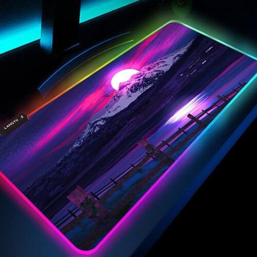 Pink Mouse Pad Rgb Pc Keyboard Mousepad Rgb Large Desk Mat Office Desks Computer Setup Gamer Accessories Carpet Mat DropShipping