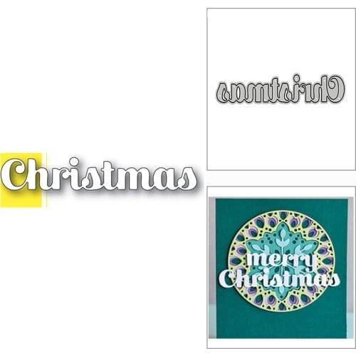 New Christmas Word Regular Script 2020 Metal Cutting Dies for DIY Scrapbooking and Card Making Decor Embossing Craft No Stamps