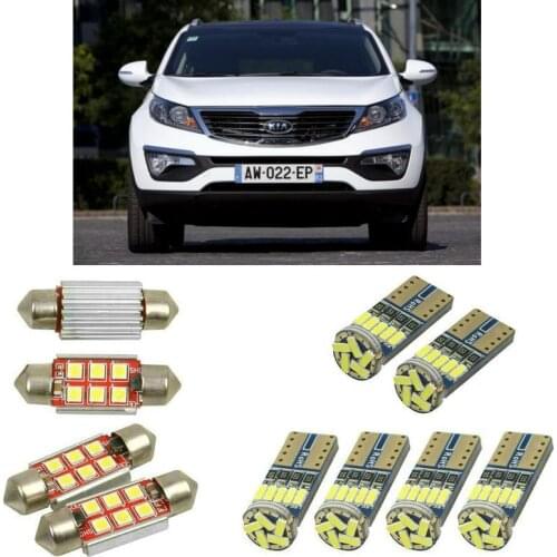Superbright Interior led Car lights For Kia sportage SL k00 bulbs for cars dome map light 4pc