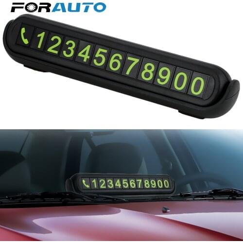 Luminous Telephone Number Card Hidden Number Plate Universal With Fragrance Tank Auto Accessories Car Temporary Parking Card