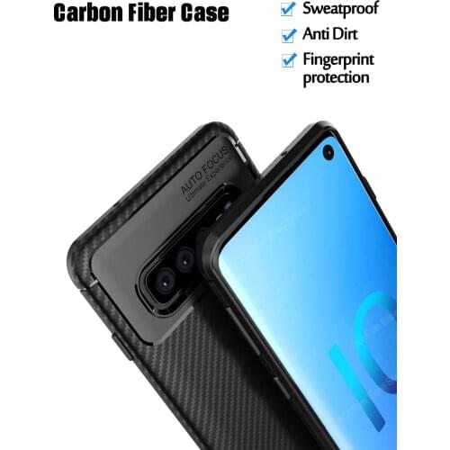 Ultra Thin Phone Cover On For Samsung Galaxy S10 Plus S10e S10Lite Carbon Fiber Cases for Samsung S10 Lite S20 Ultra Plus Case