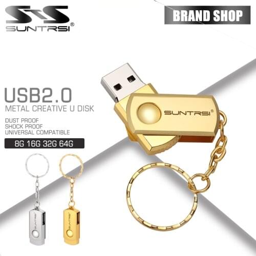 Suntrsi USB stick 128gb Flash Drive 64GB 4G Pen drive 8G 16G 32G pendrive usb флешка chain u-disk 2.0 key gift for PC