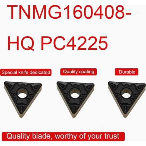 10PCS TNMG160408-HQ PC4225 Carbide Inserts High Quality TNMG16 Blade External Turning Tools CNC Lathe Tool Accessories