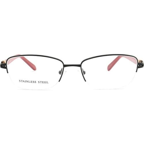 Women Vintage Elegant Ultralight Alloy Half-Rim Frame Custom Made Myopia Glasses -1 to -6 and Reading Glasses +1 to +4