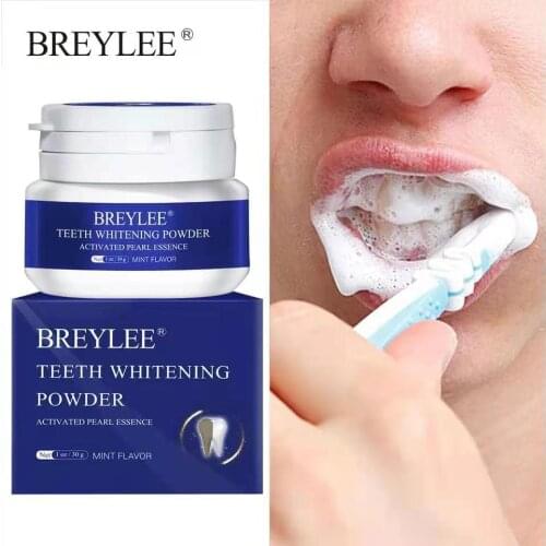 BREYLEE Teeth Natural Dental Toothpaste Toothbrush Kit Oral Hygiene For Remove Stains Plaque 30g Whitening Powder Pearl Essence