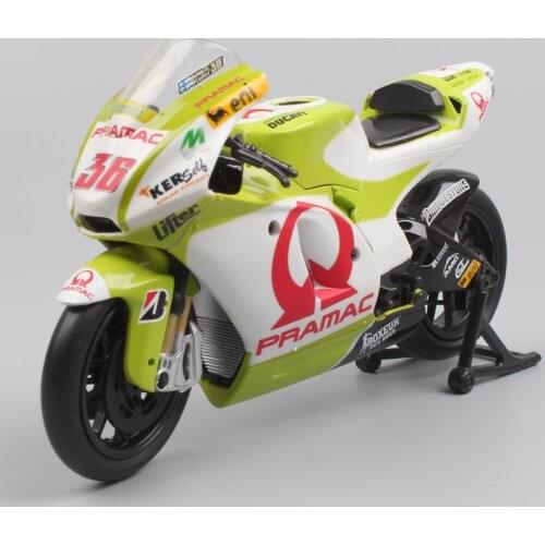1/12 Scale Mini Newray Pramac racing team Desmosedici ducati GP10 2010 No.36 Mika Kallio Vehicles moto bike Diecast model toy GP