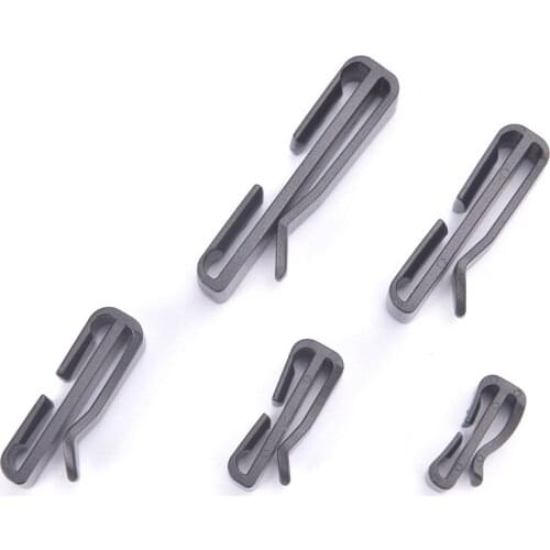 10pcs/pack Quick Slip Keeper Buckle Clip Slider Black For Molle Tactical Backpack Adjusting Strap Webbing 20/25/32/38/49mm