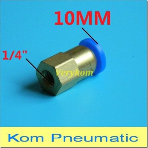 100pcs/lot Wholesale APCF 10mm-1/4" Pneumatic 10MM Tube Hose Push In 1/4" bsp Female Straight Air Fitting Connector PCF 10-02