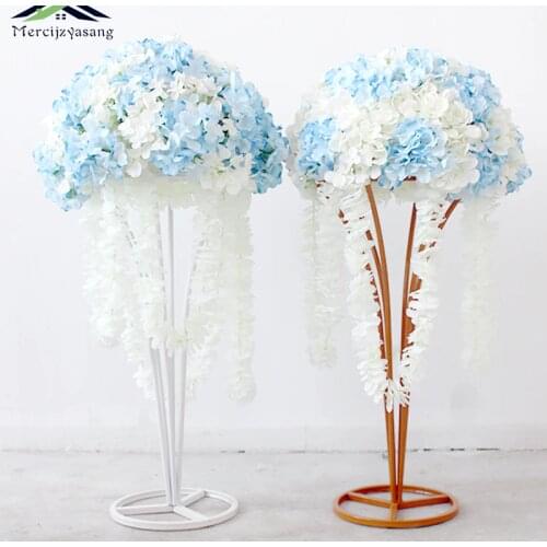 2Pcs/Lot Flower Vases Floor Metal Vase Plant Dried Floral Holder Flower Pot Road Lead for Home/Wedding Corridor Decoration G099