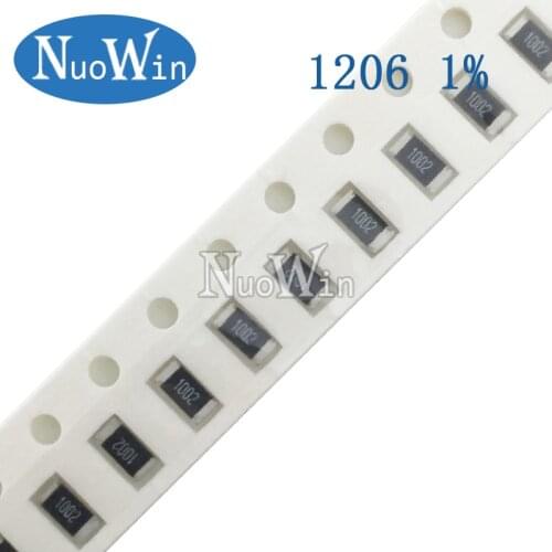 200pcs 1% 1206 SMD resistor 0R ~ 10M 1/4W 0 0.1 1 10 100 150 220 330 ohm 1K 2.2K 10K 100K 0R 1R 10R 100R 150R 220R 330R 1M 10M