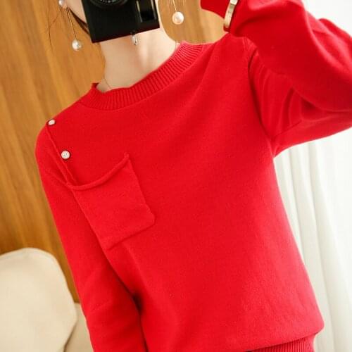 2021 Fashion Trend Pullover Sweater Full Sleeve Knitted 100% Cotton Sweater Spring and Autumn New Products ATTYYWS Top T-shirt