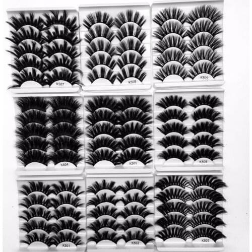 3/5/7 pairs 22mm-25mm 3D False Eyelashes Fake Lashes Long Makeup 3D Mink Lashes Eyelash Extension Mink Eyelashes Beauty Makeup
