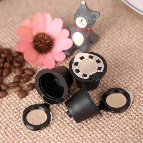 3pcs/set Coffee Filter Reusable Coffee Capsule for Nespreso Machine Set of 3 Coffee Filters with Spoon and Brush