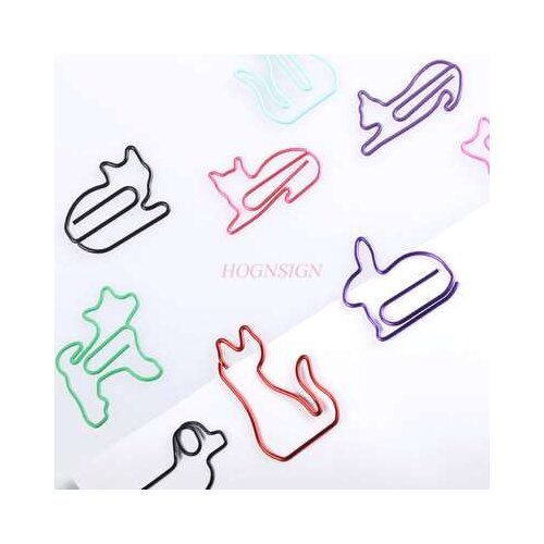 50pcs Paper Clips Various Animal Paper Clips Cartoon Paper Clips Watch Hands Paper Clips