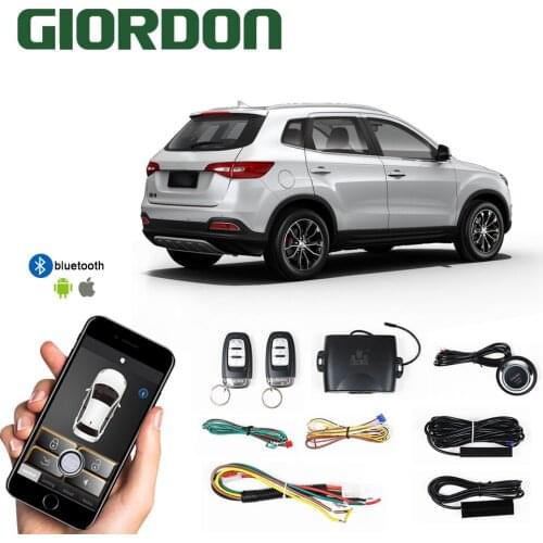 GIORDON Car Alarm Remote Control Car Keyless Entry Engine Start Alarm System Push Button Remote Starter Stop Auto