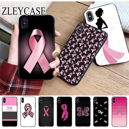 Pink Ribbon Girl Breast Cancer High Quality Phone Case For iphone x xs 11 12pro max 5s 6splus 7 8plus xr xsmax 12mini Cover