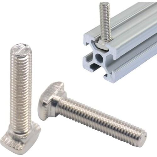 CNC 3D Printer Parts 2020 type T screw T bolt Screw for European Standard Anodized 2020 Linear Rail Aluminum Profile
