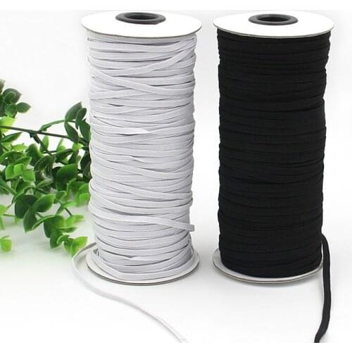 10-100 M White&Black Elastic Band Wide Elastic Rubber Tape for Trouser Baby Clothing Diy Home Handmade Sewing Supply Accessories