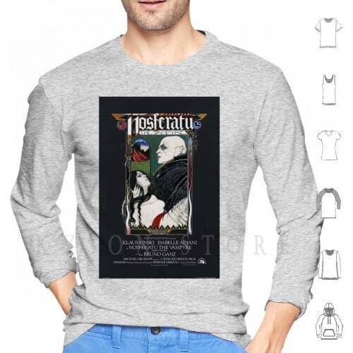 Nosferatu Movie Poster Hoodie Long Sleeve Vintage Horror Movie Horror Movie Nosferatu Dracula Vampire Halloween