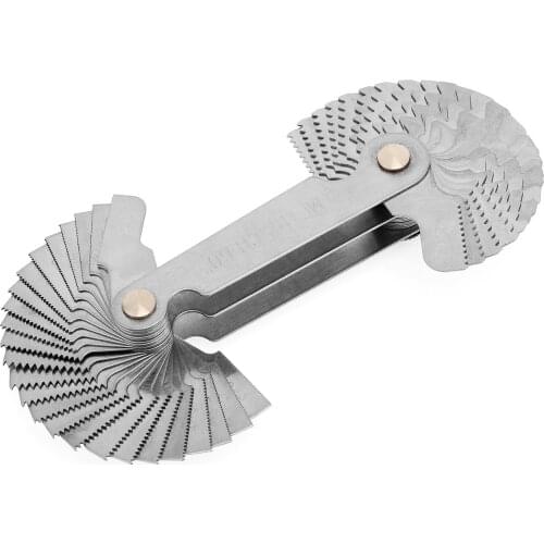 Hot 52pcs Thread Measuring Gage 60 Degree Whitworth Metric Screw Thread Pitch Gauge For Measuring Tool