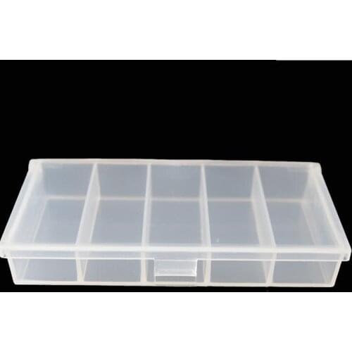 5 Compartments Fish Hook Bait Box Lattice Layered Box Fishing Ring Fishhook Lure Pin Jig Storage Tackle Tool