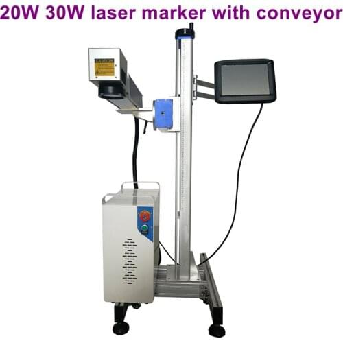 Online flight line fiber laser marking machine cables and other wire-line marking Coding