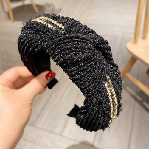 Fashion Korean style Lace Rhinestone hairband Women Girls Fashion Sexy Simple crystal Hair Hoop headwear Hair Accessories